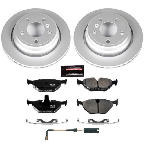 2000-2003 BMW 5 Series Rear Z23 Evolution Sport Coated Brake Rotor and Carbon-Fiber Ceramic Pad Assembly - Premium Replacement