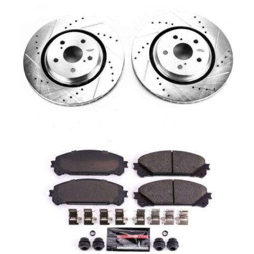 2016-2018 Lexus RX350 & RX450h Front Z23 Evolution Sport Brake Rotor and Pad Upgrade Kit - Heavy-Duty Performance