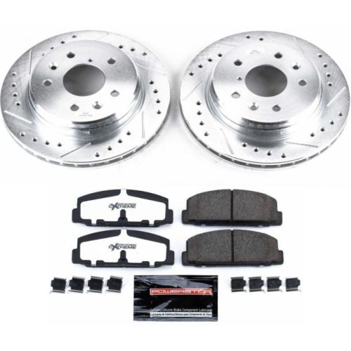 1990-1991 Mazda RX-7 Rear Brake Rotor and Carbon-Fiber Ceramic Brake Pad Upgrade - Premium Replacement