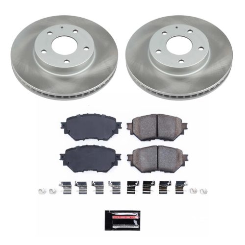 2014-2015 Mazda 3 Front Semi-Coated Rotor and Ceramic Brake Pad Assembly - Premium Replacement