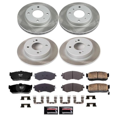1991-1996 Infiniti G20 Front and Rear Semi-Coated Rotor Brake Assembly - Heavy-Duty Fleet Replacement