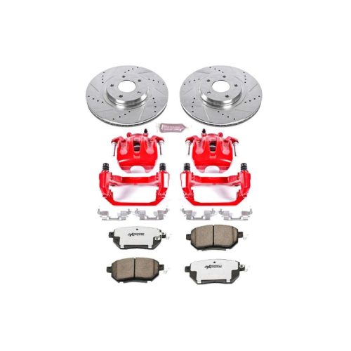 2003-2010 Nissan Murano Front Z26 Street Warrior Brake Upgrade Kit with Drilled & Slotted Rotors - Premium Replacement