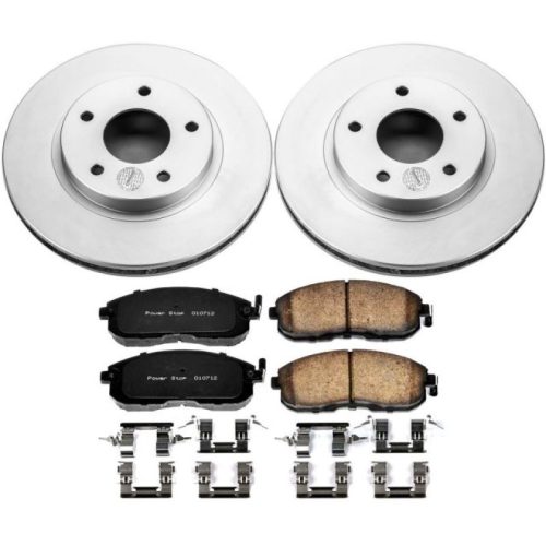 2001-2002 Nissan Maxima Front Z17 Evolution Geomet Coated Brake Rotor and Ceramic Pad Assembly - Premium Replacement