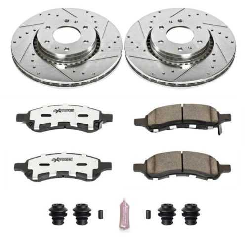 2006-2009 Saab 9-7x, 2006-2008 Chevrolet Trailblazer & GMC Envoy XL Front Z26 Street Warrior Brake Performance Upgrade - Premium Replacement