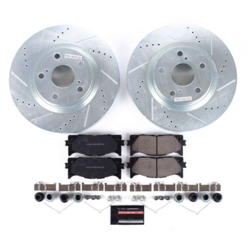 2012-2014 Toyota Camry & Avalon Heavy-Duty Front Brake Rotor and Carbon-Fiber Ceramic Pad Upgrade Kit - Premium Replacement