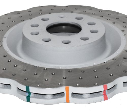 DBA 4000 Series Cross Drilled Rotor for Volkswagen CC and Golf R 2009-2011 - Premium Replacement - Image 2
