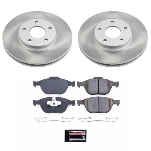 2010-2013 Ford Transit Connect Front Semi-Coated Rotor Brake Assembly - Heavy-Duty Fleet Replacement by PowerStop Part SC5580