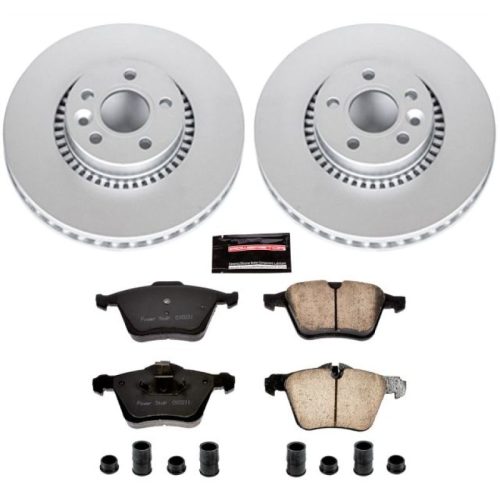 2011-2014 Volvo S60 and S80 Front Z23 Evolution Sport Coated Brake Rotor and Ceramic Pad Assembly - Heavy-Duty Performance Upgrade