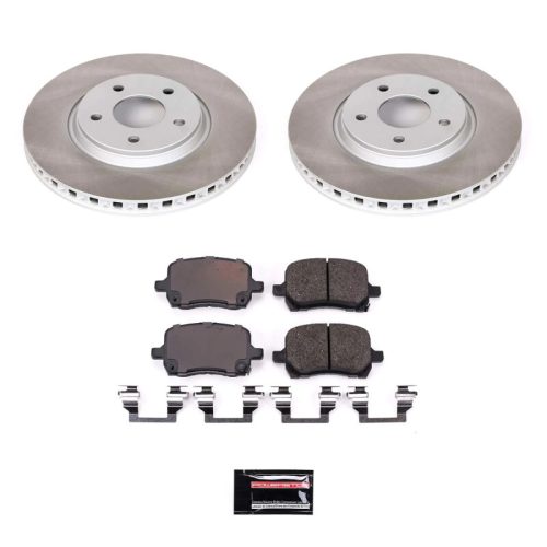 2004-2008 Chevrolet Malibu, 2004-2008 Pontiac G6, 2004-2007 Pontiac G5 Front Semi-Coated Rotor Brake Kit - Premium Replacement