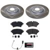 2018-2019 Audi SQ5 Rear Heavy-Duty Semi-Coated Rotor and Ceramic Brake Pad Assembly - Premium Replacement