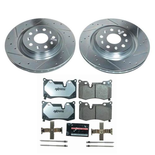 2020-2024 Chevrolet Corvette Rear Z26 Street Brake Upgrade Kit - Premium Heavy-Duty Drilled & Slotted Performance Brake Pads and Rotors