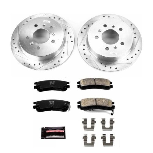2008-2010 Chevrolet Impala Rear PowerStop Z23 Evolution Sport Brake Rotor and Brake Pad Assembly - Heavy-Duty Performance Upgrade