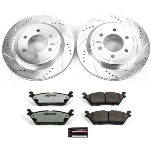 2018 Ford F-150 & Expedition Heavy Duty Truck & Tow Brake Upgrade Kit with Drilled and Slotted Rotors - Premium Replacement