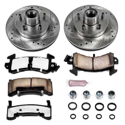 1984-1987 Pontiac Grand Prix Heavy-Duty Truck & Tow Brake Upgrade Kit with Drilled & Slotted Rotors - Premium Replacement