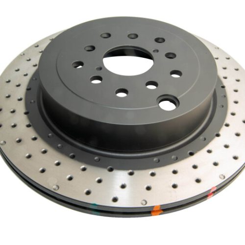 DBA 4000 Series XD Cross Drilled and Dimpled Rear Brake Rotor for Subaru WRX 2018-21 - Premium Replacement - Image 2