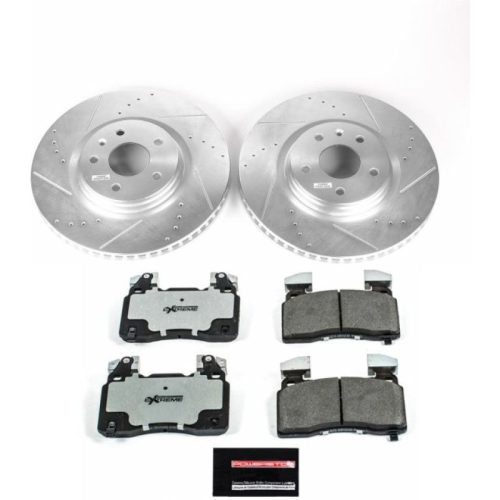 2014-2019 Chevrolet Corvette Front Z26 Street Warrior Brake Kit - Heavy-Duty Drilled & Slotted Rotor Performance Upgrade