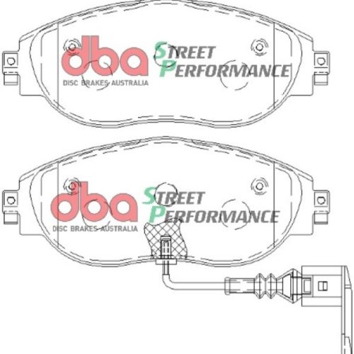 DBA Street Performance Brake Pads Front Fitment 2012-14 Volkswagen CC - Premium Replacement - Image 2