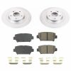 2018-2020 Mitsubishi Eclipse Cross Rear Z17 Evolution Geomet Coated Brake Rotor and Ceramic Pad Assembly - Premium Replacement