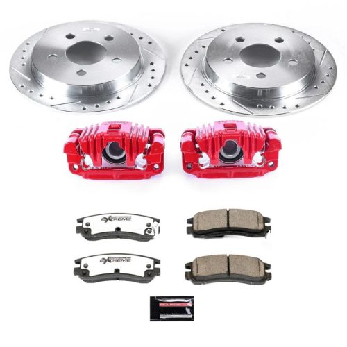 1999-2002 Oldsmobile Alero Rear Z26 Street Warrior Brake Upgrade Kit with Powder Coated Calipers – Premium Replacement