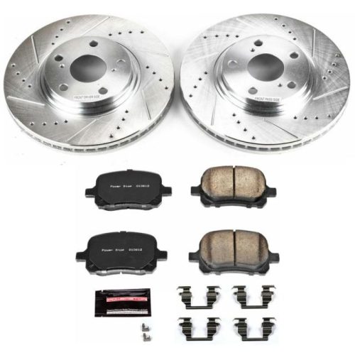 1999-2001 Lexus RX300 Front Z23 Evolution Sport Brake Upgrade Kit - Heavy-Duty Drilled & Slotted Rotors with Carbon-Fiber Ceramic Pads - Premium Replacement