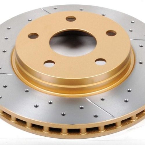 DBA Street Series X Gold Front Drilled and Slotted Rotor for Jeep Wrangler 2011-13 - Premium Replacement - Image 3