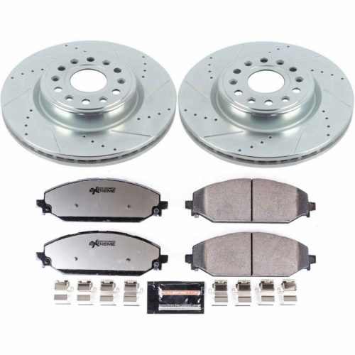 2019-2020 Ram 1500 Front Heavy-Duty Brake Rotor and Ceramic Brake Pad Assembly - Premium Replacement