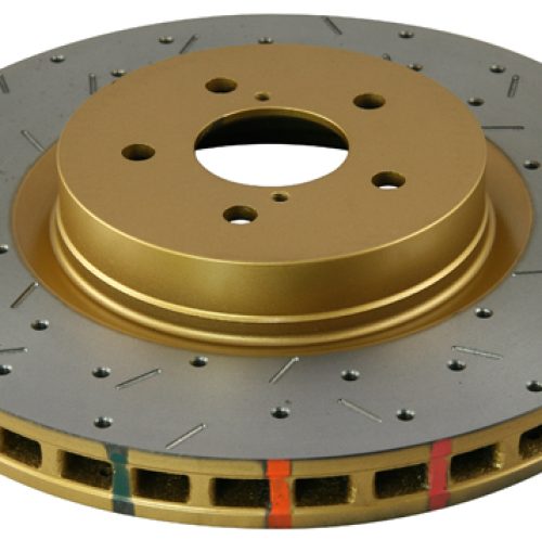 DBA 4000 Series Slotted and Drilled Front Rotor for Subaru Legacy 2005-09 - Premium Replacement