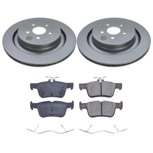 2021-2023 Ford Edge & Lincoln Nautilus Rear Z17 Geomet Coated Brake Rotor and Ceramic Pad Assembly - Premium Replacement