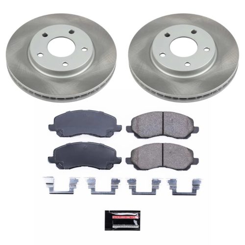 2007-2010 Dodge Caliber Front Semi-Coated Rotor Brake Kit with Ceramic Pads - Premium Replacement