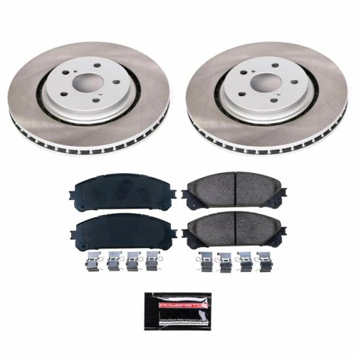 2016-2019 Lexus RX350 & RX350L Front Semi-Coated Rotor Brake Assembly with Ceramic Pads - Premium Replacement