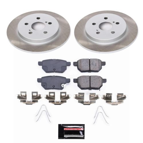 2010-2013 Toyota Prius & Lexus CT200h Rear Semi-Coated Rotor Brake Assembly - Heavy-Duty Fleet Replacement