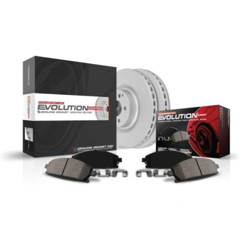 2012-2017 Fiat 500 Front PowerStop Z23 Evolution Sport Coated Brake Rotor and Pad Assembly - Heavy-Duty Replacement for European Vehicles - Image 2