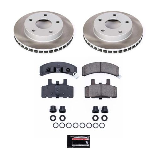 1996-1999 Dodge Ram 1500 Front Semi-Coated Rotor Brake Assembly with Ceramic Pads - Premium Replacement