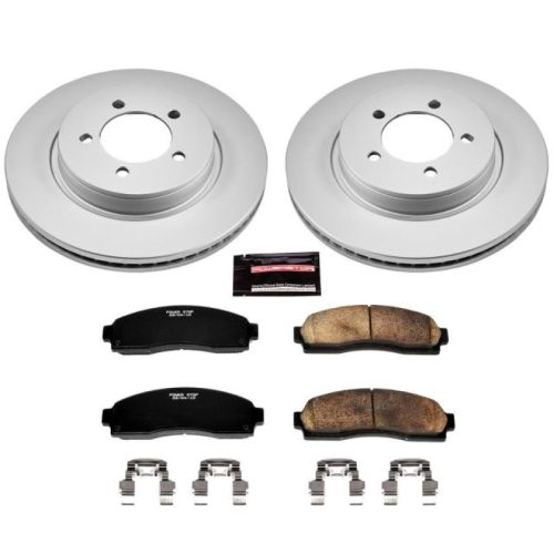 2002-2003 Ford Explorer Front Z17 Evolution Geomet Coated Brake Rotor and Ceramic Pad Assembly - Premium Replacement
