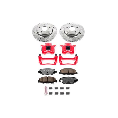 2011-2013 Jeep Wrangler Front Z36 Truck & Tow Brake Upgrade Kit with Drilled & Slotted Rotors - Premium Heavy-Duty Replacement