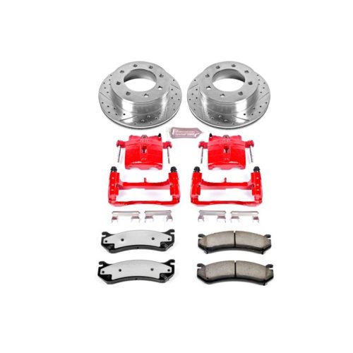 2010-2011 GMC Sierra 2500 HD & Yukon XL 2500 Heavy-Duty Brake Upgrade Kit with Slotted Rotors and Carbon-Fiber Ceramic Pads - Premium Replacement