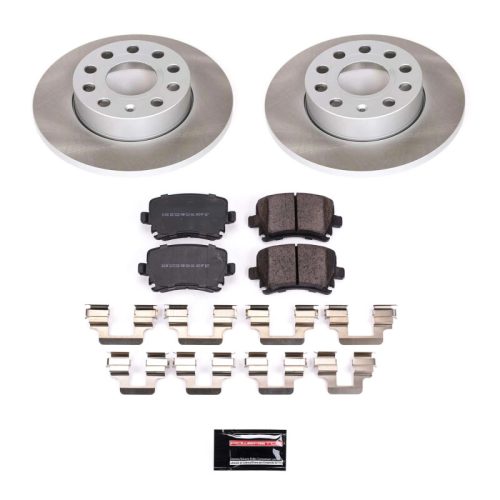 2006-2009 Volkswagen Jetta Rear Semi-Coated Rotor Brake Assembly - Premium Replacement