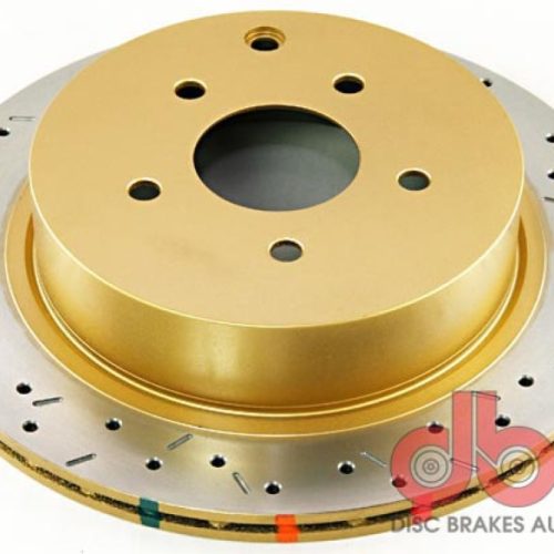 DBA 4000 Series XS Rotor for Nissan Murano and Infiniti FX Rear Cross Drilled and Slotted - Premium Replacement