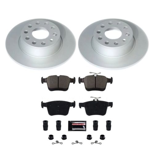 2019-2020 Volkswagen Jetta Rear Z17 Evolution Geomet Coated Brake Rotor Assembly - Premium Replacement