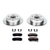 2005-2006 Mitsubishi Galant Rear PowerStop Z23 Evolution Sport Brake Upgrade Kit with Drilled & Slotted Rotors - Premium Replacement