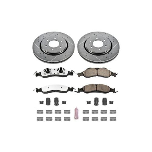 2007 Ford Expedition & Lincoln Navigator Front Z36 Truck & Tow Brake Upgrade Kit - Heavy-Duty Drilled & Slotted Rotors with Carbon-Fiber Ceramic Pads - Premium Replacement