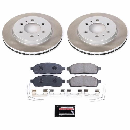 2009 Ford F-150 Front Semi-Coated Rotor Brake Kit with Ceramic Pads - Premium Replacement
