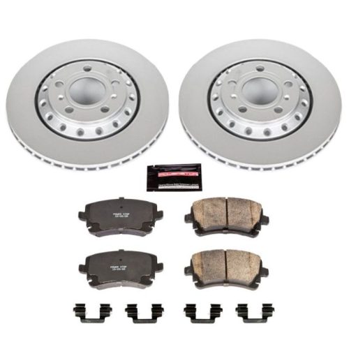 2003-2006 Audi A8 Quattro & 2004-2006 Volkswagen Phaeton Z23 Evolution Sport Coated Brake Rotor and Carbon-Fiber Ceramic Brake Pad Assembly - Premium Replacement
