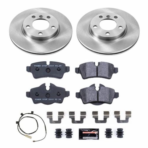 2011-2012 Mini Cooper Rear Track Day SPEC Brake Kit with High-Performance Ceramic Brake Pads and Premium Coated Solid Face Rotors - Heavy-Duty Race-Grade Replacement