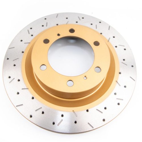 DBA 4000 Series XS Front Drilled and Slotted Rotor for Toyota 4Runner and FJ Cruiser 2010-13 - Premium Replacement