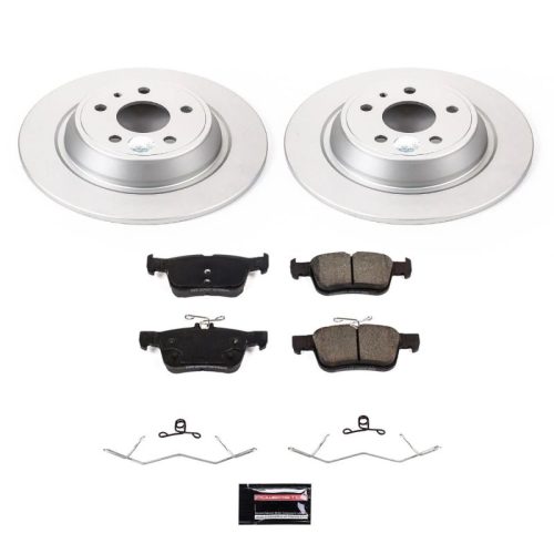 2020-2021 Ford Fusion Rear Z17 Evolution Geomet Coated Brake Rotor and Ceramic Pad Assembly - Premium Replacement