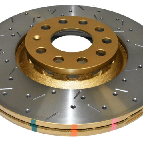 DBA 4000 Series XS Gold Cross-Drilled and Slotted Rotor for Audi A4, A6, A8 1998-1999 - Premium Replacement