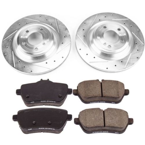 2013-2018 Mercedes-Benz SL-Class Rear Z23 Evolution Sport Brake Rotor and Carbon-Fiber Ceramic Brake Pad Upgrade - Heavy Duty Performance Replacement