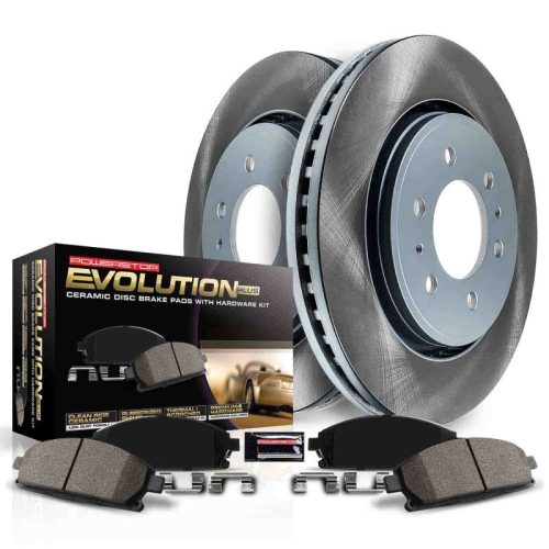 2024 Subaru Impreza Rear Semi-Coated Rotor Brake Assembly with Ceramic Pads - Premium Replacement