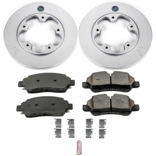 2015-2016 Ford Transit-150 Rear PowerStop Z17 Evolution Geomet Coated Brake Rotor and Ceramic Brake Pad Assembly - Premium Replacement